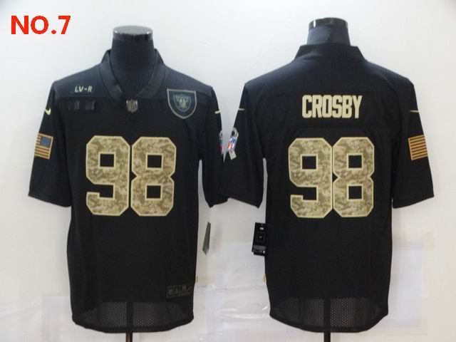 Men's Las Vegas Raiders 98 Maxx Crosby Jersey NO.7;